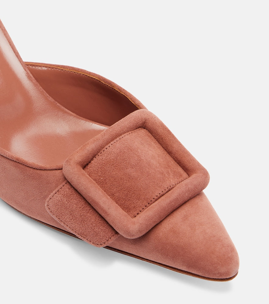Manolo Blahnik Maysale 50 suede mules in Pink - Mid Heel Pumps