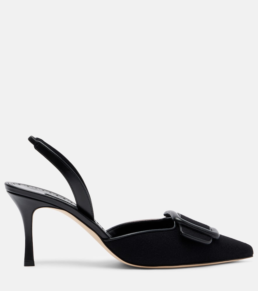 Manolo Blahnik Mayslibi 70 slingback pumps (Black) - Mid Heel Pumps