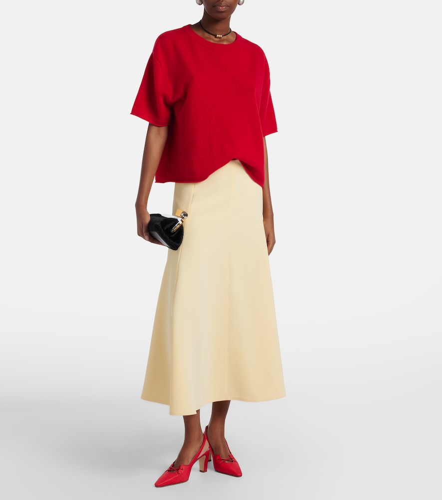 Manolo Blahnik Montbalo raffia slingback pumps - Red Mid Heel Pumps