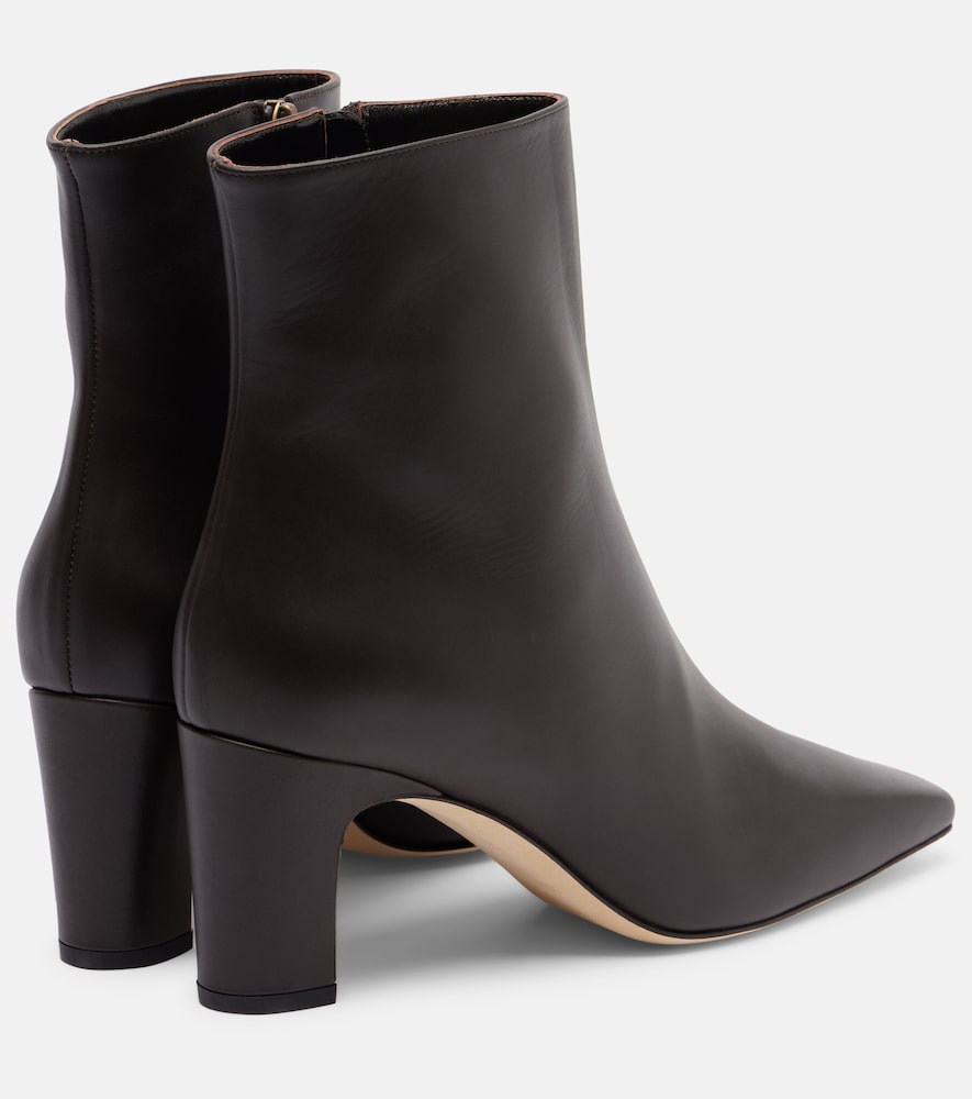 Brown Manolo Blahnik Ofaralo 70 leather ankle boots - Mid Heel Boots