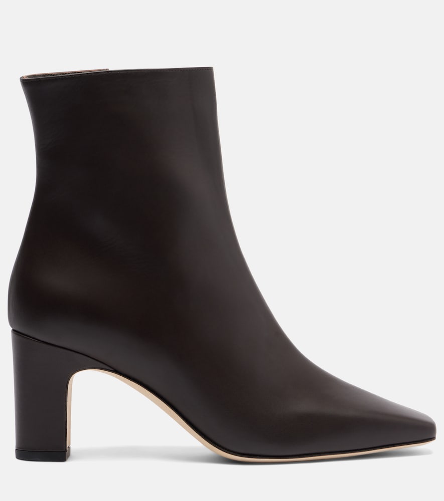 Brown Manolo Blahnik Ofaralo 70 leather ankle boots - Mid Heel Boots