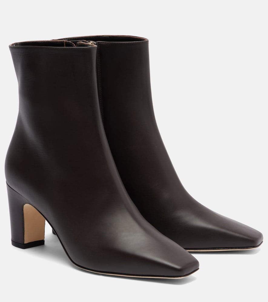 Brown Manolo Blahnik Ofaralo 70 leather ankle boots - Mid Heel Boots