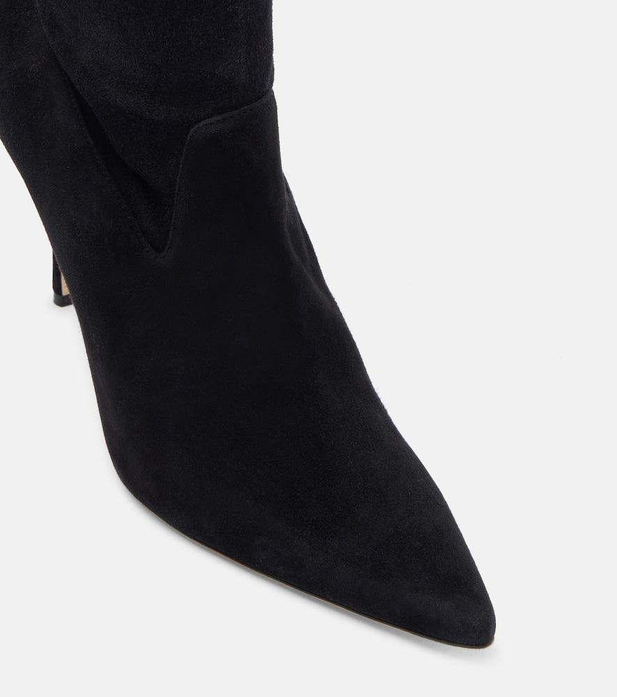 Manolo Blahnik Pascalarehi 105 suede over-the-knee boots - Black Over-The-Knee Boots