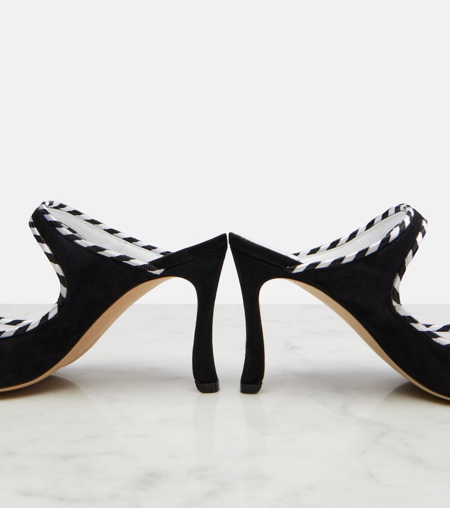 Manolo Blahnik Pura suede mules in Black - High-Heel Pumps