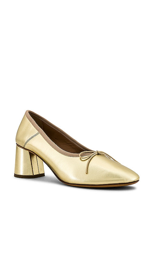 Mansur Gavriel Dream Pump in Metallic Gold
