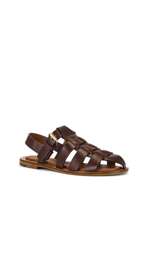 Mansur Gavriel Fisherman Sandal in Chocolate