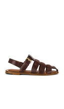 Mansur Gavriel Fisherman Sandal in Chocolate | Chocolate Flat Sandals for Women