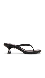 Mansur Gavriel Mari Sandal in Black | Black Heeled Sandals for Women