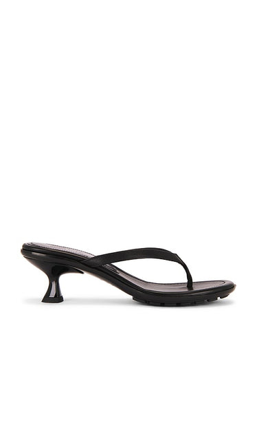 Mansur Gavriel Mari Sandal in Black | Black Heeled Sandals for Women