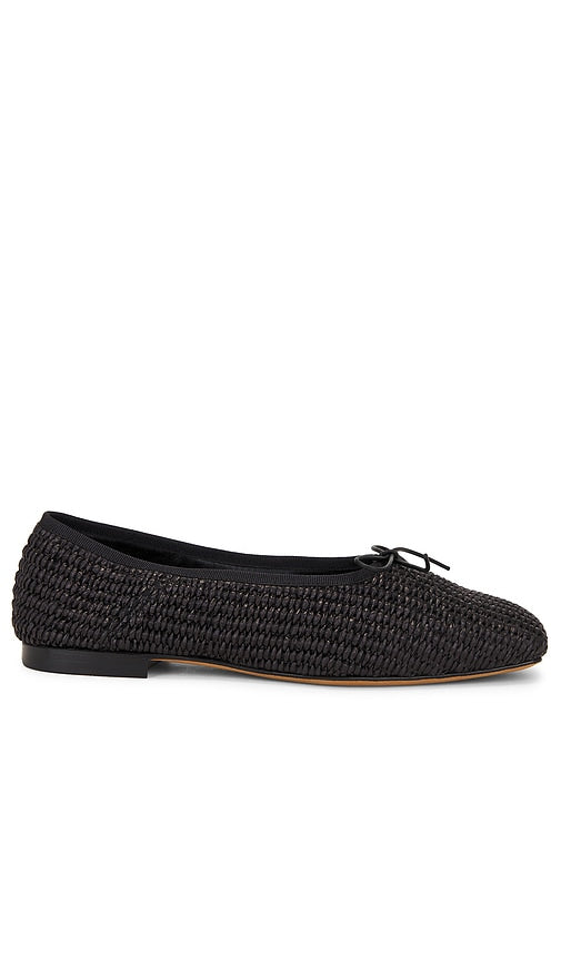 Mansur Gavriel Square Toe Ballerina Flat in Black - Mansur Gavriel Ballerine plate à bout carré en noir - Mansur Gavriel 黑色方头芭蕾平底鞋 - Mansur Gavriel Ballerina mit quadratischer Zehenpartie in Schwarz - Mansur Gavriel 스퀘어 토 발레리나 플랫 블랙 색상 - Ballerina Mansur Gavriel con punta quadrata nera