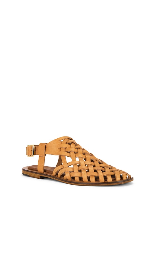 Mansur Gavriel Woven Sandal in Tan