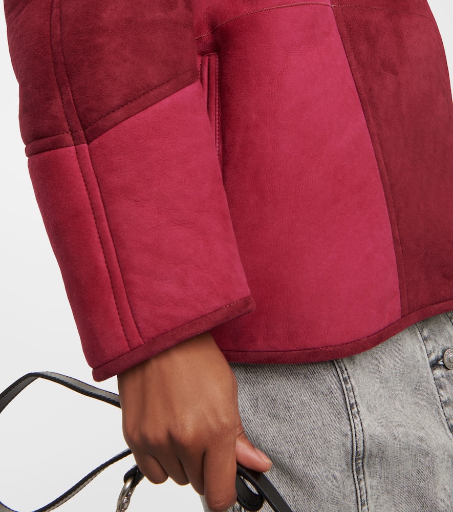 Marant Etoile Abeni shearling-lined suede jacket