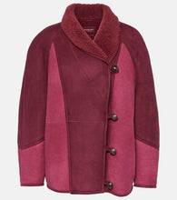 Marant Etoile Abeni shearling-lined suede jacket