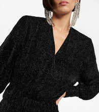 Marant Etoile Alexane glitter velvet minidress