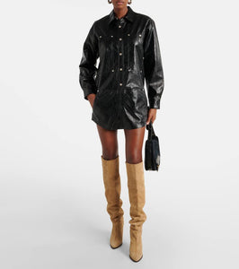 Marant Etoile Ayali faux leather minidress