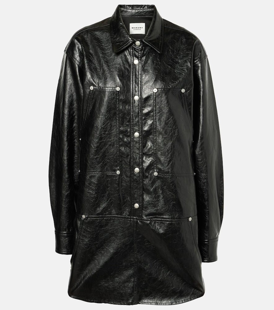 Marant Etoile Ayali faux leather minidress. Marant Etoile Ayali 人造皮革迷你连衣裙