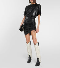 Marant Etoile Balesi ruched faux leather minidress