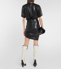 Marant Etoile Balesi ruched faux leather minidress