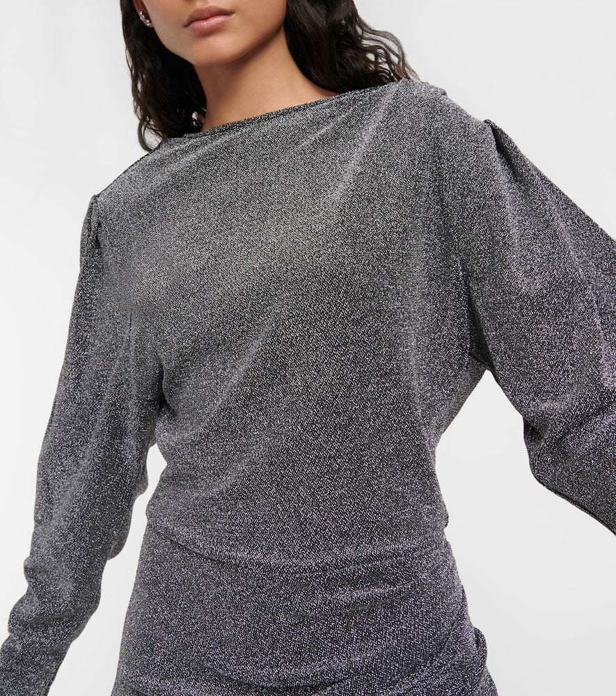Marant Etoile Benedicte metallic knit minidress