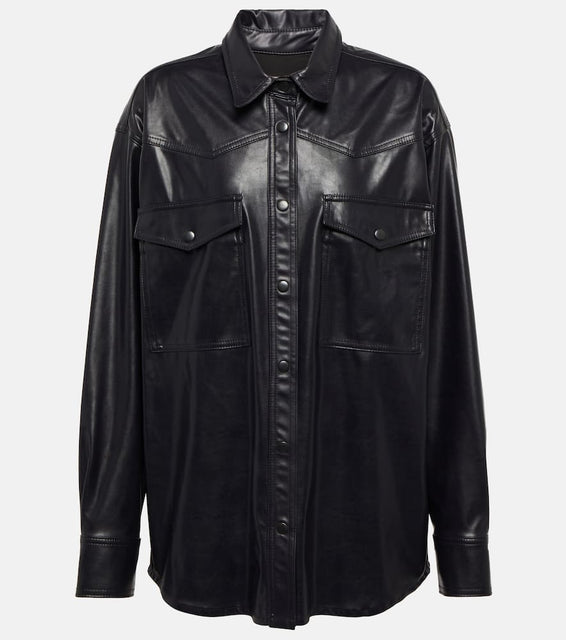 Marant Etoile Bernyga faux leather shirt