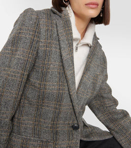 Marant Etoile Charlyne herringbone wool jacket