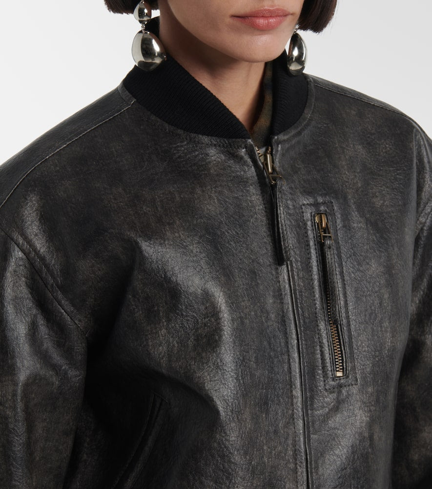 Marant Etoile Crisley faux leather bomber jacket