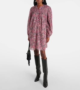 Marant Etoile Danael printed cotton voile minidress
