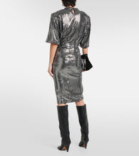 Marant Etoile Dolene ruffled sequined tulle skirt