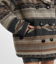 Marant Etoile Dorcas faux shearling-trimmed peacoat