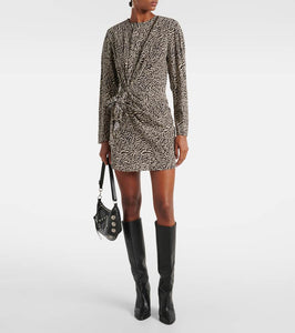 Marant Etoile Dulce printed gathered minidress