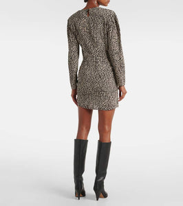 Marant Etoile Dulce printed gathered minidress