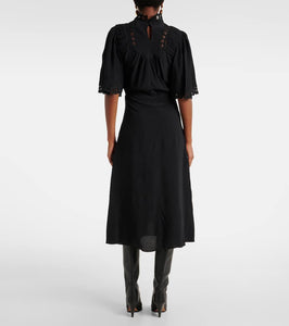 Marant Etoile Elidia lace-trimmed midi dress
