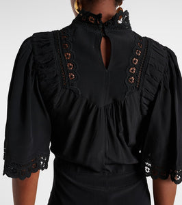 Marant Etoile Elidia lace-trimmed midi dress
