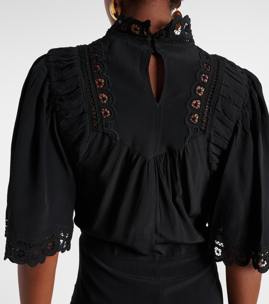 Marant Etoile Elidia lace-trimmed midi dress