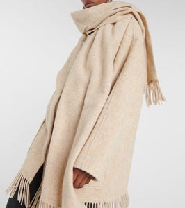 Marant Etoile Faty scarf-detailed wool-blend coat