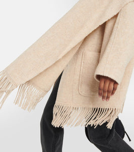 Marant Etoile Faty scarf-detailed wool-blend coat