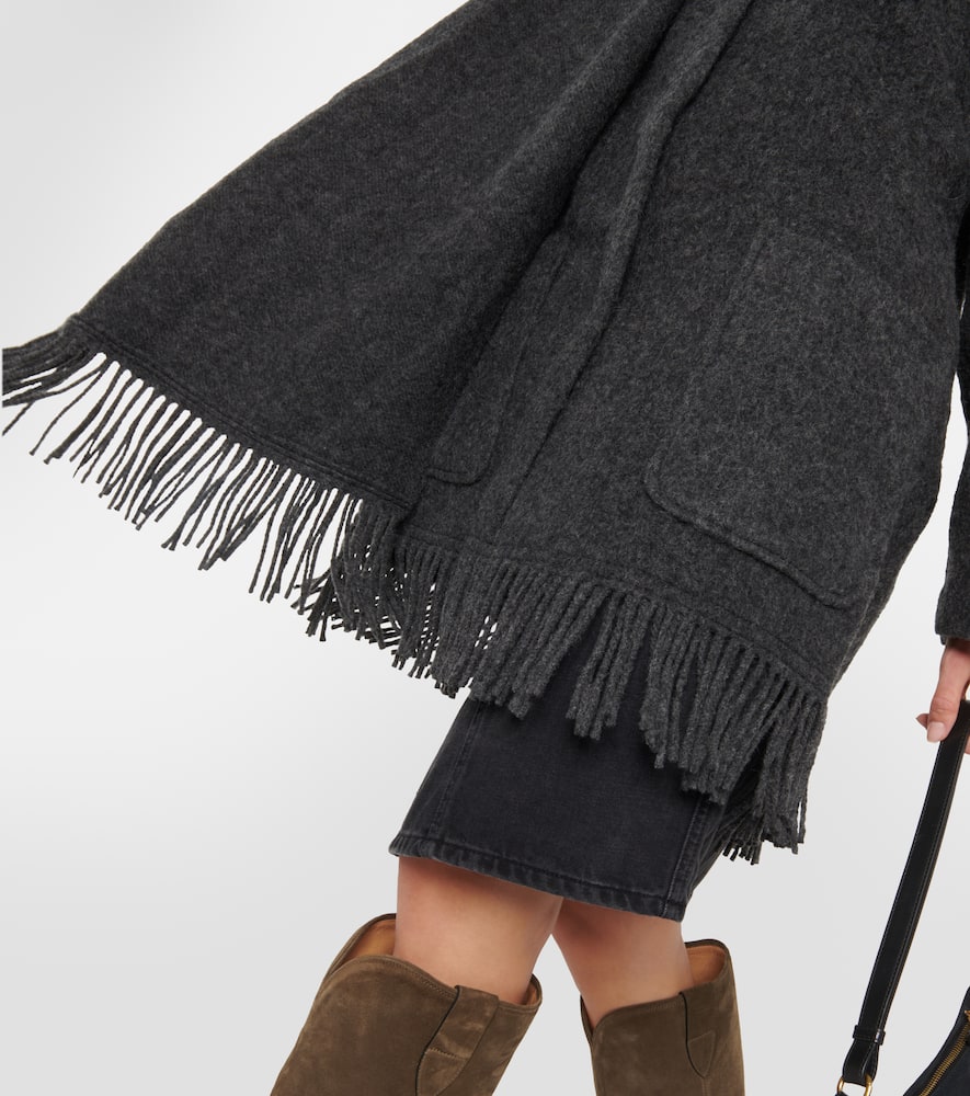 Marant Etoile Faty wool-blend scarf coat