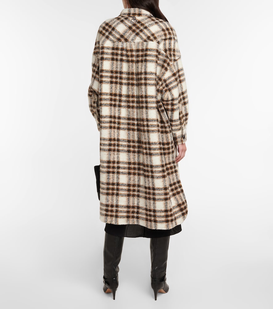 Marant Etoile Fontizi checked wool-blend coat