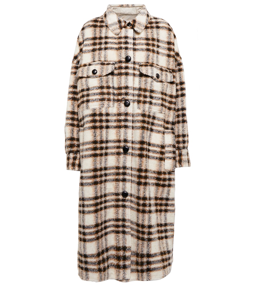 Marant Etoile Fontizi checked wool-blend coat - Marant Etoile Fontizi 格纹羊毛混纺大衣