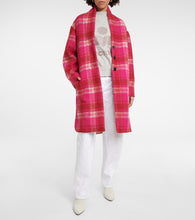 Marant Etoile Gabriel checked flannel coat