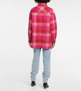 Marant Etoile Harveli plaid wool-blend jacket