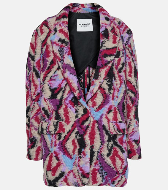 Marant Etoile Intarsia wool-blend jacket