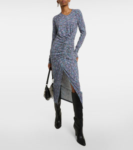 Marant Etoile Jelina floral printed jersey midi dress