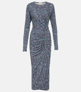 Marant Etoile Jelina floral printed jersey midi dress
