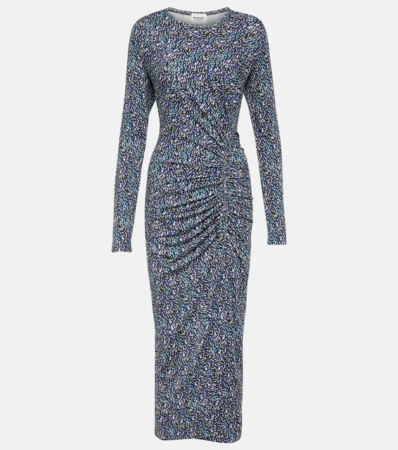 Marant Etoile Jelina floral printed jersey midi dress