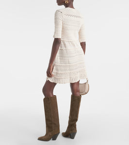 Marant Etoile Jumi cotton crochet minidress
