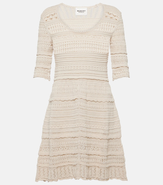 Marant Etoile Jumi cotton crochet minidress
