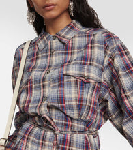 Marant Etoile Liliane checked flannel minidress