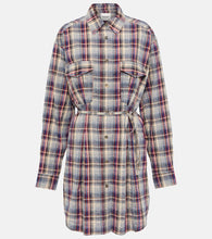 Marant Etoile Liliane checked flannel minidress