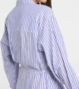 Marant Etoile Liliane striped poplin shirt dress
